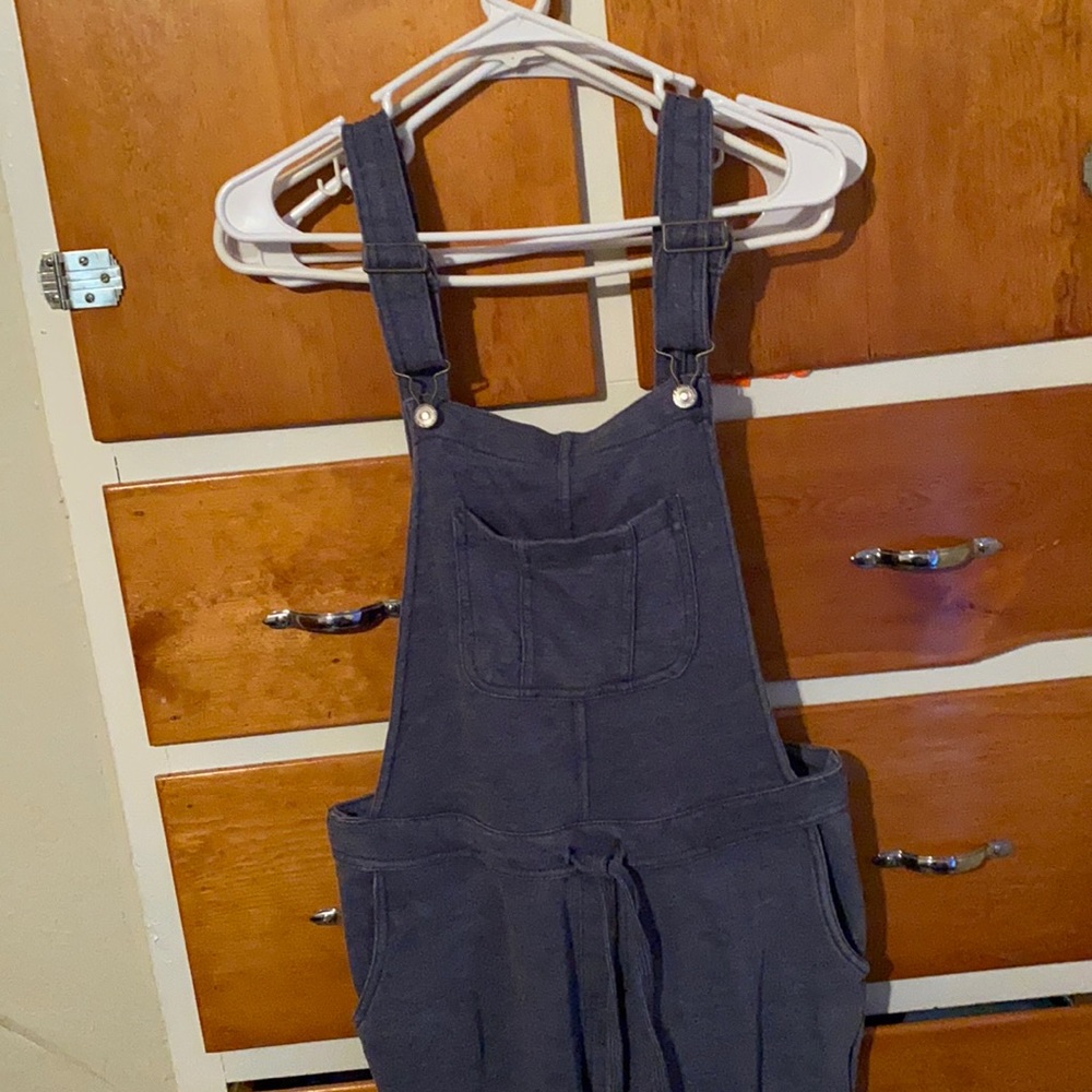 Dark blue pajama Material overalls